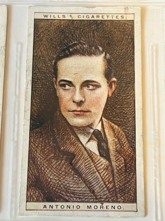Wills Cigarettes Tobacco Trading Card 1928 antique Cinema Star Antonio  Moreno 18