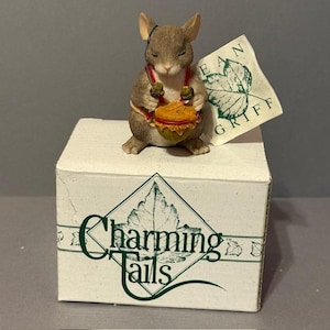 Vintage Charming Tails Figurine Mouse Fitz Floyd Christmas Lil Drummer Little