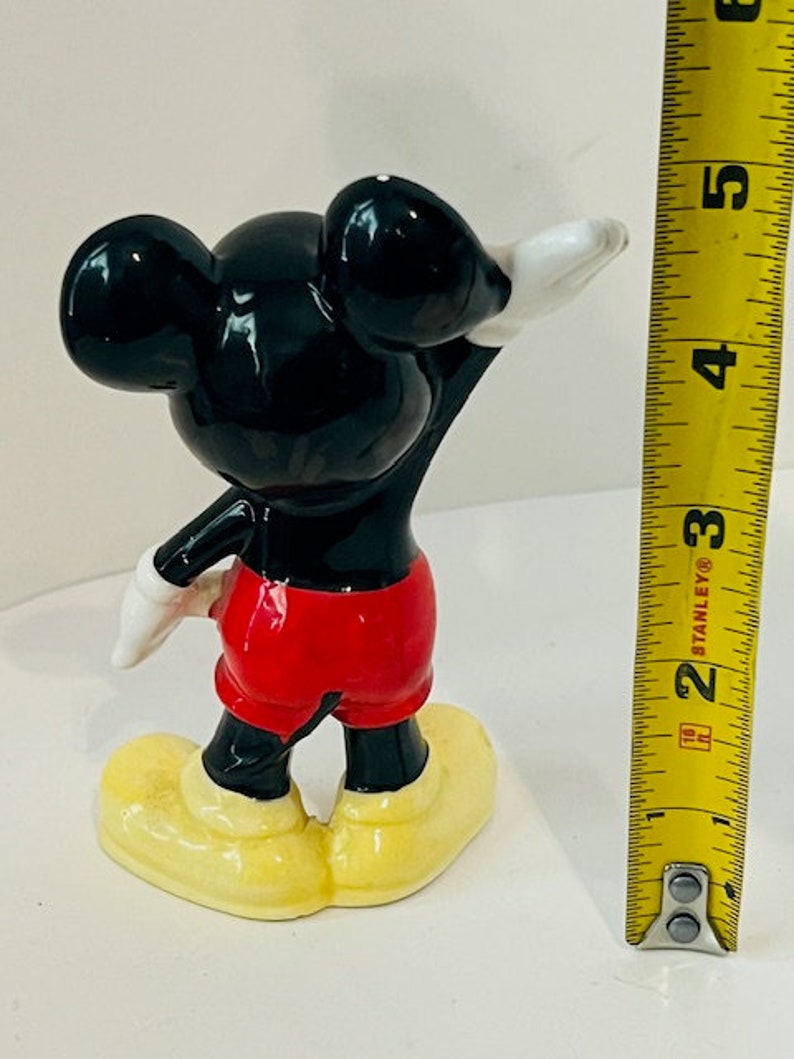 Mickey Mouse Figurine Walt Disney World vtg porcelain souvenir Japan Wave Hi image 4