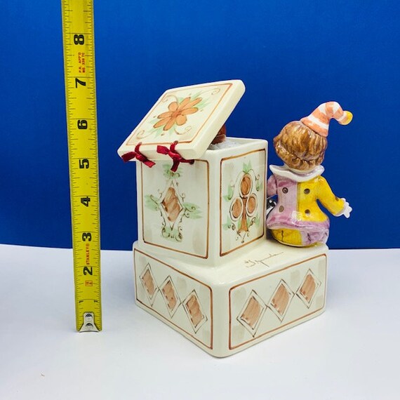 SCHMID MUSIC BOX the Entertainer 1983 Vintage Moving Teddy Bear