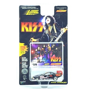 ジョニー ライトニング キッス ビンテージ ダイキャスト ストックカー 新品 moc フォトカード 1997 ビンテージ ロックロール ヘビーメタル 記念品 マンティス ポール スタンレー #39 BM1