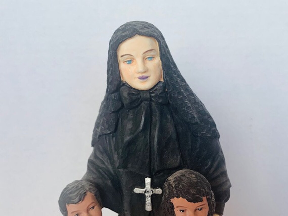 NUN FIGURINE STATUE Vintage antike Vtg Skulptur Kirche Etsy