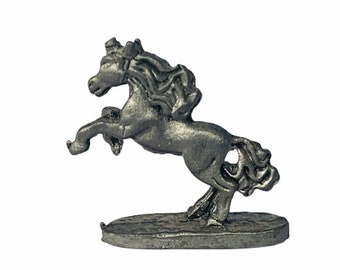 HORSE STALLION PONY Pewter metal dungeons dragon D&D vintage magical figurine vtg miniature unicorn mustang