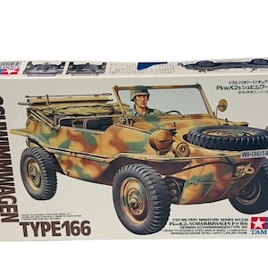 Tamiya Model Kit Militar escala 1/48 jeep Schwimmwagen Alemán Tipo 166 SELLADO