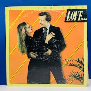 VINYL RECORD VINTAGE 33 rpm music album lp vtg with cover sleeve mcm 12 inch 12&quot; Bill Anderson Love and sad stories
