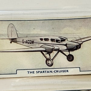 Airplane Tobacco Trading Card Godfrey Phillips Aircraft Spartan Cruiser plane image 1