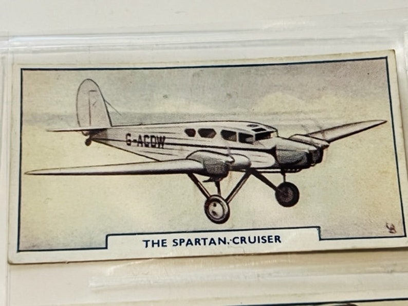 Airplane Tobacco Trading Card Godfrey Phillips Aircraft Spartan Cruiser plane image 1