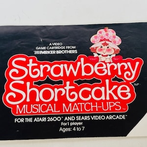 Strawberry Shortcake Atari 2600 video game vtg manual instructions arcade 1983