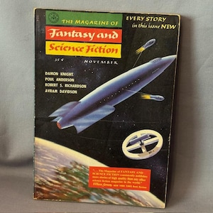 Vintage sciencefiction fantasy paperback boek tijdschrift Sci Fi Space 1957 schepen Damon Knight