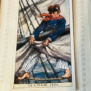 John Player Son Tabakkarte Navy Militär Marine Kleid Geschichte Seemann 1806 Segel