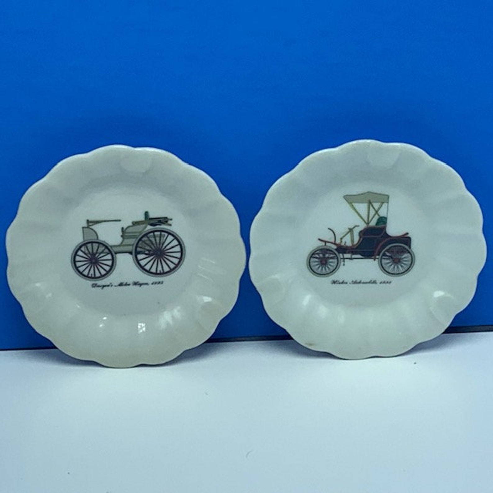 CLASSIC CAR ASHTRAYS Vintage Pair Tobacciana Automobile Duryea Etsy