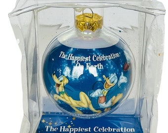 Walt Disney Kerst Ornament Gelukkigste Viering Aarde Donald Mickey Pluto