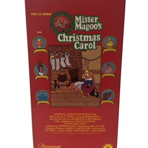 Mr Magoo Christmas Carol Cartoon VHS tape vtg Classic 1962 Scrooge Movie Dickens