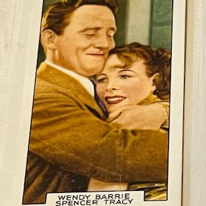 Gallaher Tobacco Card Film Partner Movie Star Wendy Barrie Spencer Tracy film