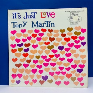 VINYL RECORD VINTAGE 33 rpm music album lp vtg with cover sleeve mcm 12 inch 12&quot; Its just Love Tony Martin