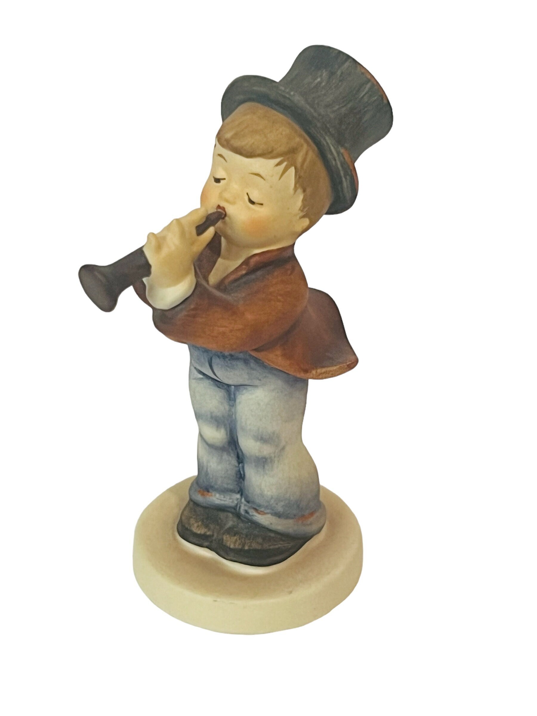 Goebel Hummel Figurine West Germany vtg Berta W 85 4/0 Signiert Trompete 1984 Horn