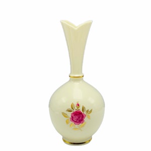LENOX 24K GOLD Vase vintage porcelain glass collectible floral flower fine bone china decor gift skinny fat base karat roses