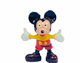 LOUIS MARX DISNEYKINS 1960s vintage walt disney tinykins miniatura figura de plástico juguete coleccionable Mickey Mouse