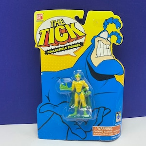 THE TICK BANDAI 1994 vintage action figure toy retro vtg pop culture cartoon tv show series Fox Ben Edlund moc mini Crusading chameleon ALC1