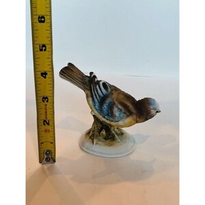 Handgemalt Bluebird Figurine Royal Meridian Deutsche Noritake Blue Bird vtg jay image 2