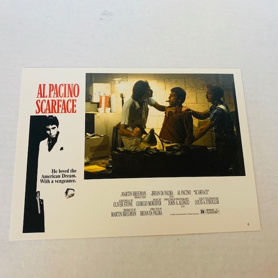 スカーフェイス ロビーカード 1983 ヴィンテージ 映画ポスター 記念品