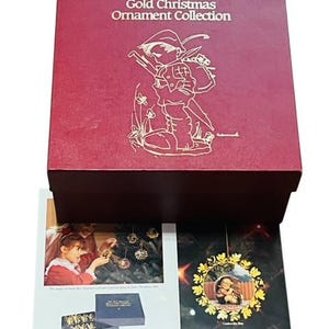 Danbury Mint Hummel Gold Christmas Ornament Goebel Figurine 1986 case BOX ONLY