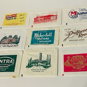 Sugar Packet Ephemera Advertising Ad 1960s California Hotel LOT 9 Madonna CA SF1