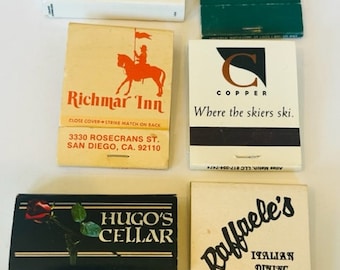 Match Holder matchbook vtg publicidad LOT Richmar Mortons Copper Raffaele's M26