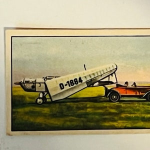 Flugzeug Tabakkarte West Germany 1930 Garbaty Plane Messerschmitt M23C
