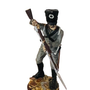Franklin Mint Waterloo Regiment vtg toy soldier 1979 Musketeer Unieroffizier len