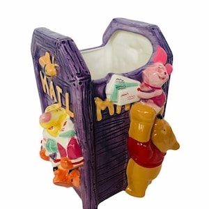 Walt Disney Planter Winnie Pooh Mail box figurine FTD Piglet Tigger bee vtg IL