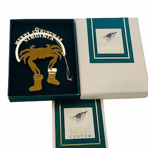 Barlow ornament Crab Virginia NIB box COA limited edition retired gold Merry Christmas holiday vintage vtg figurine