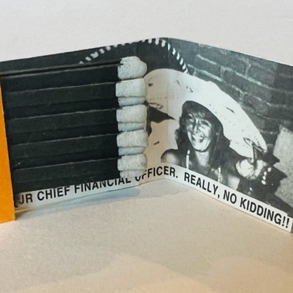 Match Holder Box matchbook vtg advertising Chevys Fresh Mex 1992 chief financial officer