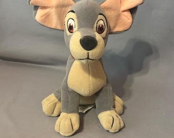 Vintage Disney Lady und Landstreicher Plüsch Stofftier Welt Disneyland Spielzeug Hund
