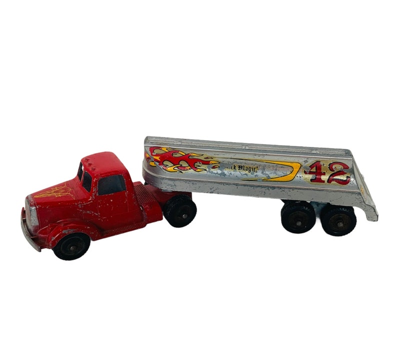 Tootsie Toy Black Magic Semi Truck Iron Metal Tractor Trailer Etsy