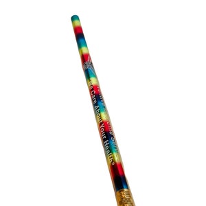Vintage Pencil school advertising writing instrument wood new old stock unused memorabilia collectible vtg Medicine Health Rainbow neon