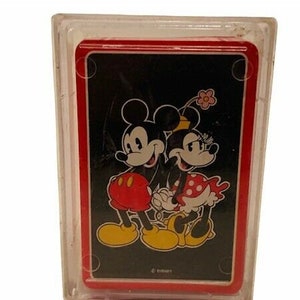 Mickey Mouse Playing Cards vtg Minnie Disneyland Walt Disney World cas souvenir