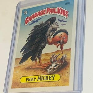 Picky Mickey Garbage Pail Kids Cartão Colecionável 1986 Topps PACK FRESH 99b Vulture sp