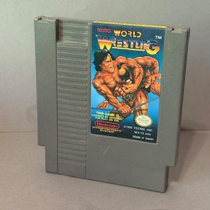 Vintage Nintendo Video Game NES Cartridge Japan 1985 Tecmo World Wrestling 1990