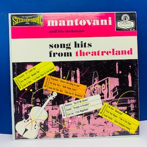 VINYL RECORD VINTAGE 33 rpm music album lp vtg cover sleeve mcm 12 inch 12" Mantovani songs hits from theatreland