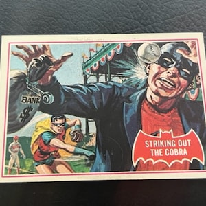 Batman Robin Joker Card 1966 Tijdschrift Topps DC Comics 27A Striking Out Cobra