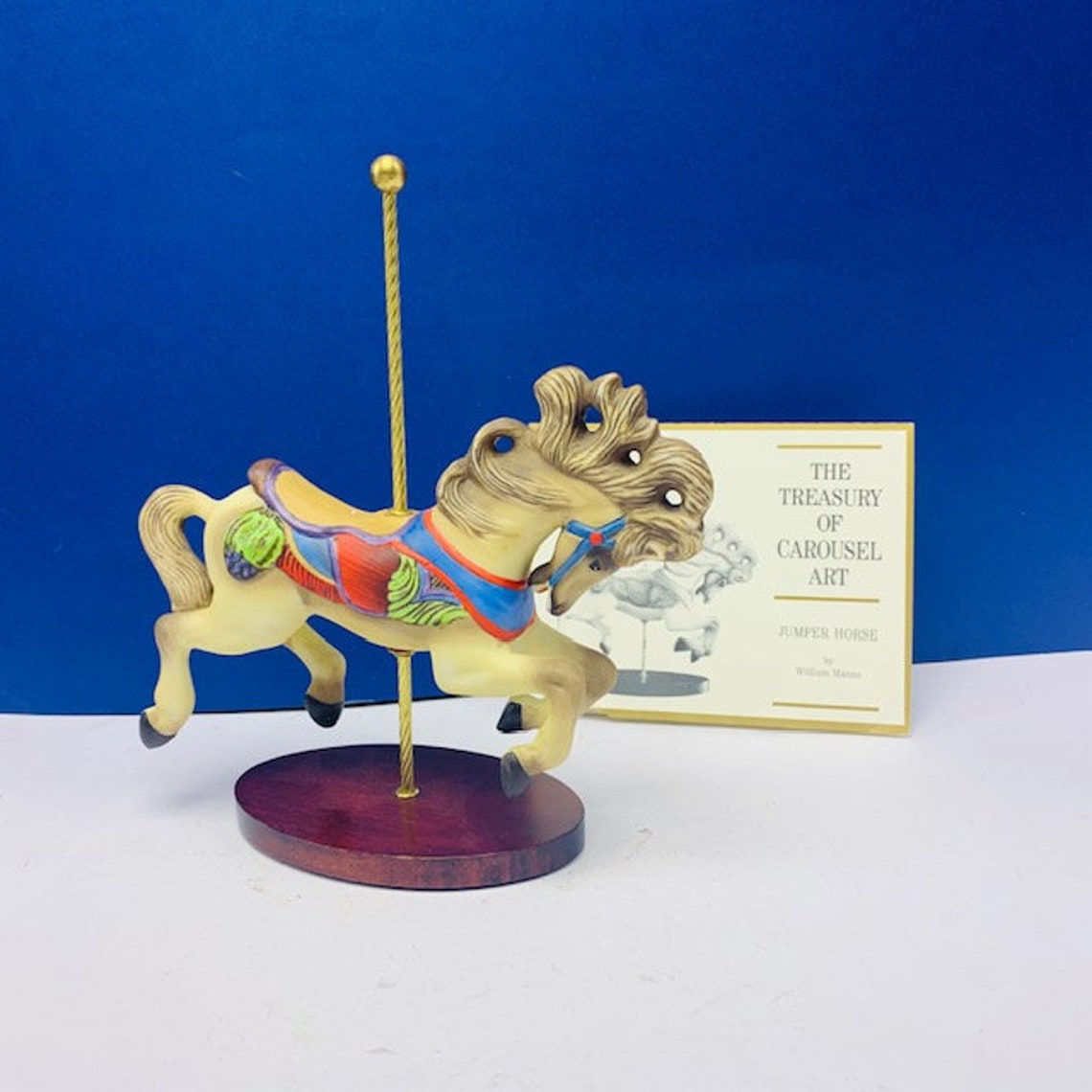 FRANKLIN MINT CAROUSEL 1989 Horse Figurine Porcelain Vintage Etsy
