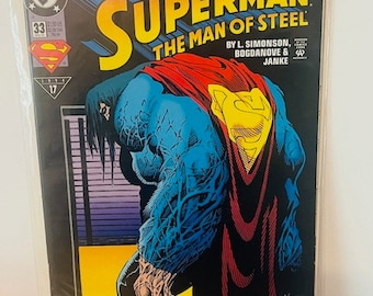 Comic-Buch vtg DC Action Superman Man Steel #33 Simonson 1994 Janke AC4