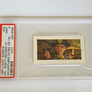 Adventure Rin Tin Tin Trading Card 1960 Cadet Sweets England Buckinghamshire Estate slough Civil War graded PSA 9 Rusty Lee Aaker #25 POP 4