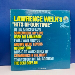 VINYL RECORD VINTAGE 33 rpm music album lp vtg cover sleeve mcm Lawrence Welk hits of our time