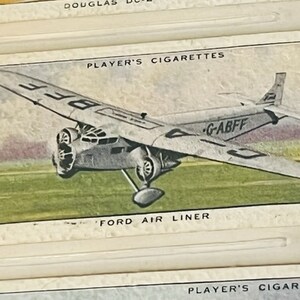 Airplane Tobacco Trading Card John Player Sons Aeroplane Ford Air Liner Civil