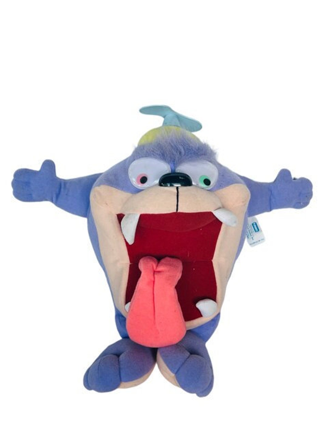 Taz Tasmanian Devil Tiny Toons 1990 Purple Plush Stuffed Animal Vtg Toy