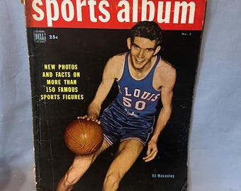 Vintage 1949 Basketball Sport Magazin Print Ads Dell Album Ed Macauley Leon Hart
