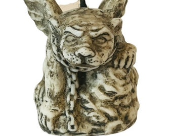 Gargoyle Candle Figur VTG Skulptur Sammler Figur Flügel Monster Papel Hund