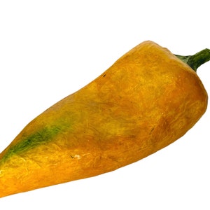 Fake Fruit Vegetable Vtg Plastic Table Decor antique Yellow Pepper Chile lemon